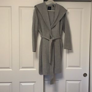 Theory grey coat w/hood